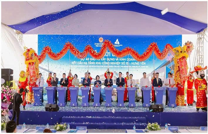 Khởi công Dự án đầu tư xây dựng và kinh doanh kết cấu hạ tầng Khu công nghiệp số 15 - Hưng Yên
